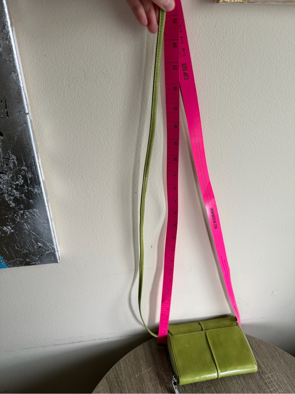 HOBO Lime Green Leather Crossbody Wristlet - Picture 10 of 11